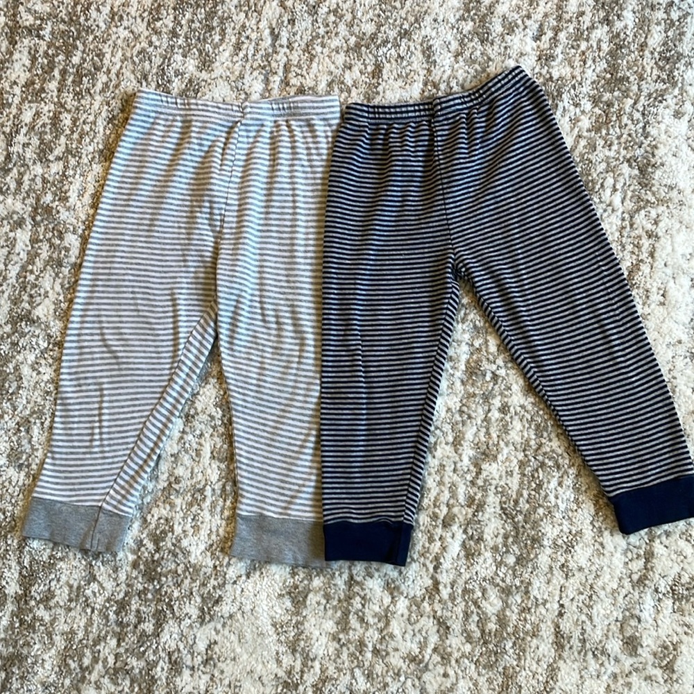 ORGANIC Cotton Burts Bees Baby Jammie Pants Lounge Striped Comfortable Soft 24m